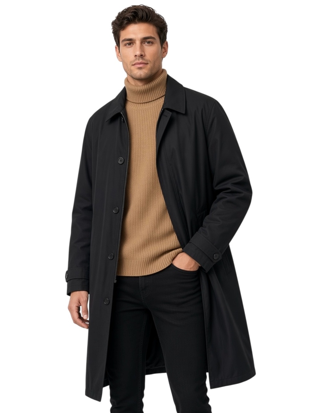 Banana Republic black rain coat in extra large